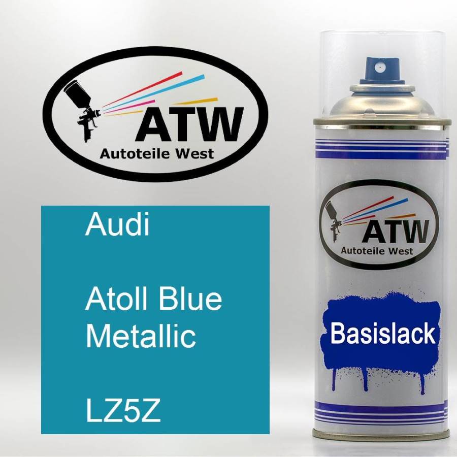 Audi, Atoll Blue Metallic, LZ5Z: 400ml Sprühdose, von ATW Autoteile West.